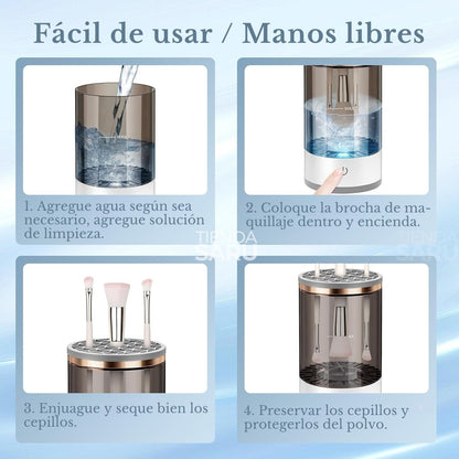 Limpiador Eléctrico de Brochas de Maquillaje Portátil 