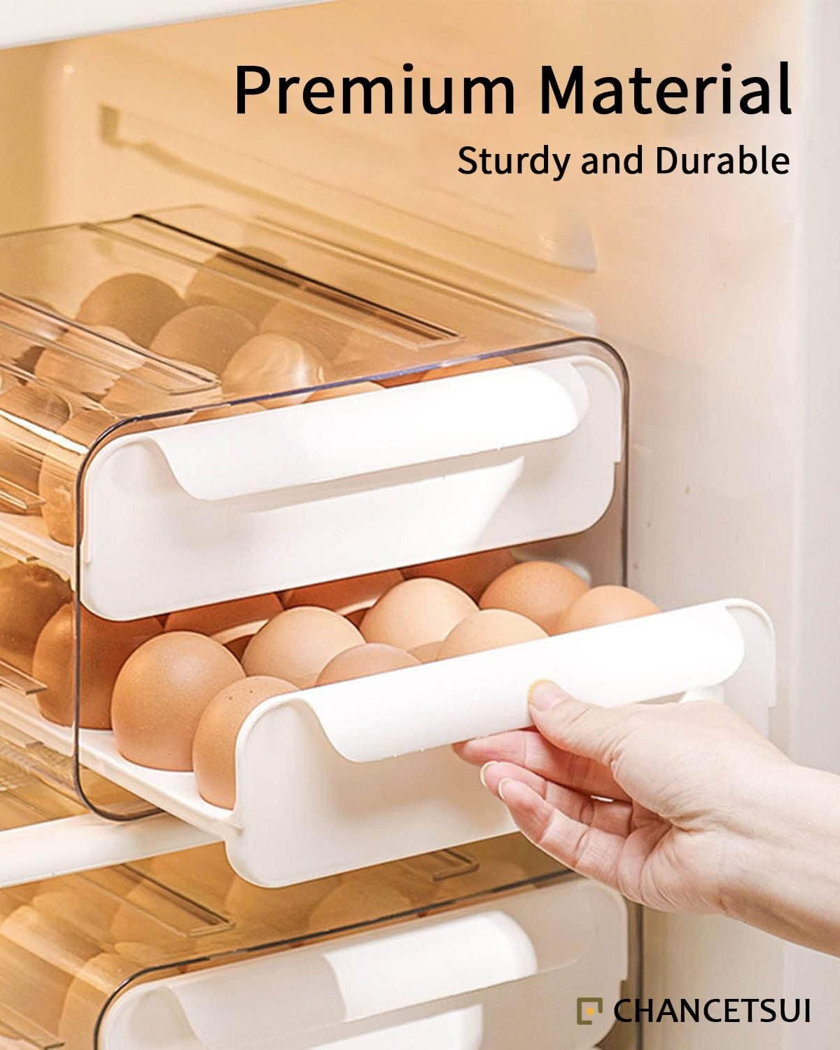 ACRYLIC EGG ORGANIZER WITH CAPACITY FOR 32 UNITS