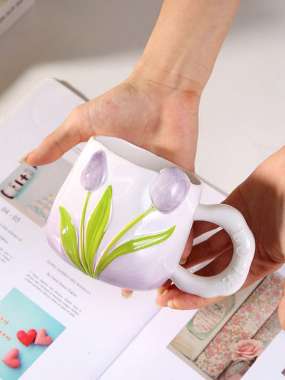 Taza de Cerámica Tulipán 450 ml