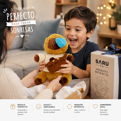 Peluche Capibara Moquito Retráctil 25 cm