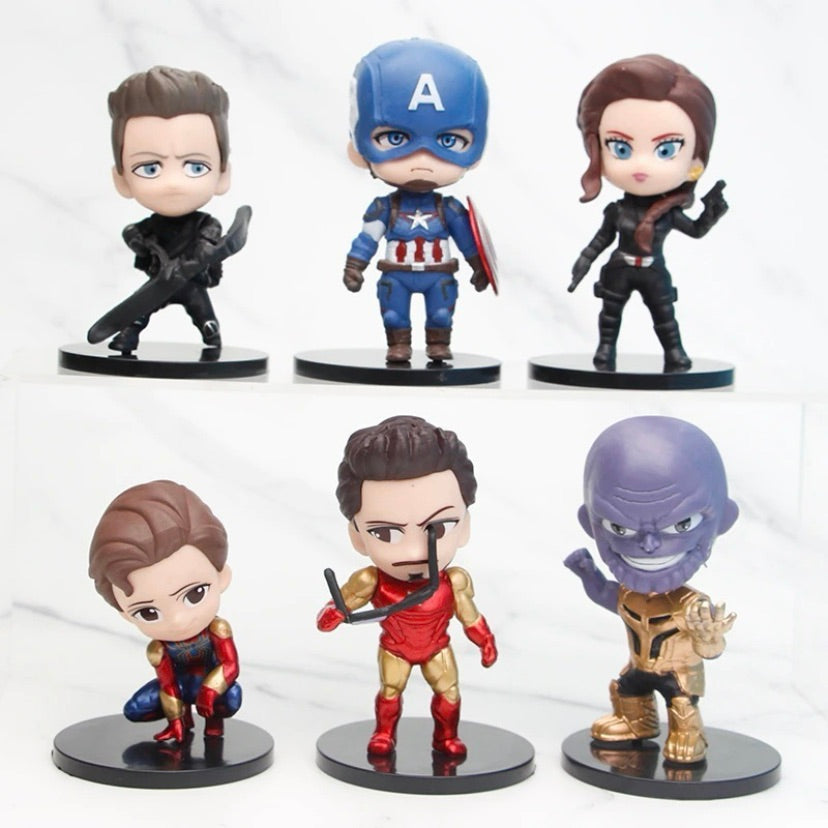 Set de 6 Figuras de Acción Avengers PVC 8 cm