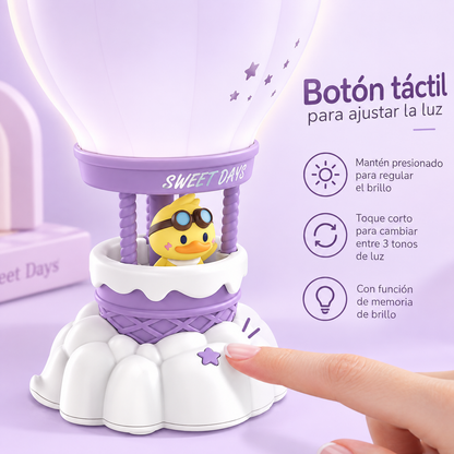Lámpara Infantil Globo Aerostático - Lila