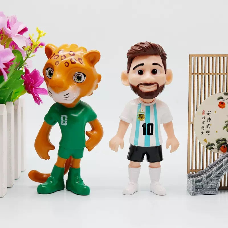 Set de 6 Figuras de PVC Mundial 2026 Messi Ronaldo Mbappé