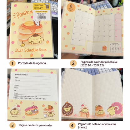 Planner Sanrio Pompompurin B6 - 2027