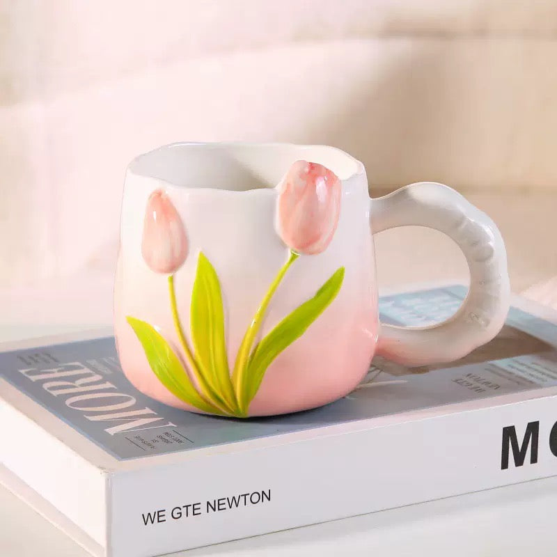 Taza de Cerámica Tulipán 450 ml