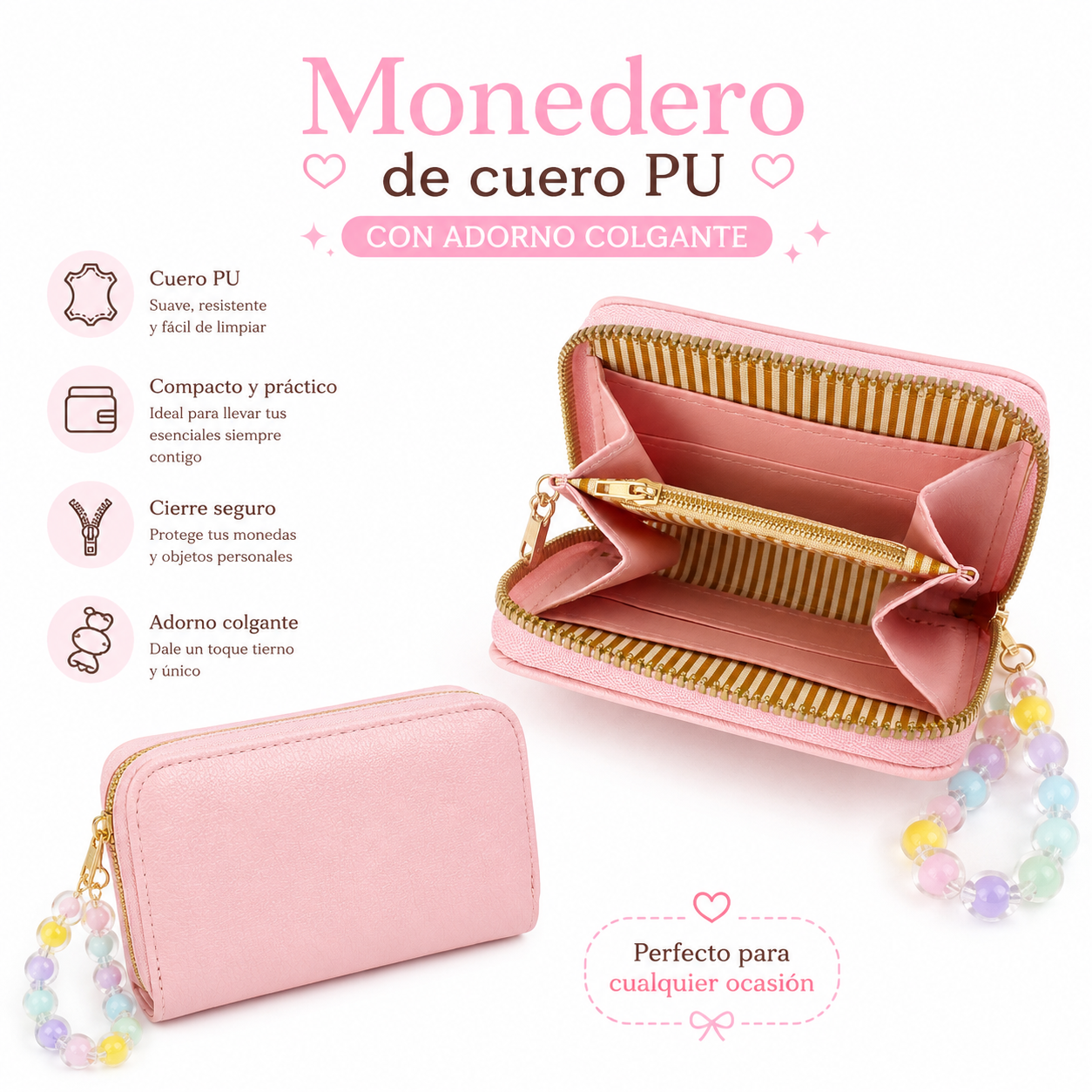 Monedero Snoopy Cuero PU