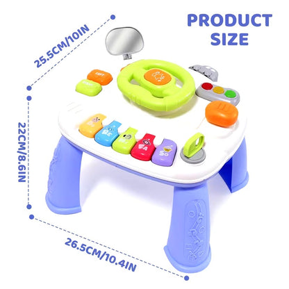 Mesa didáctica infantil interactivo volante automóvil con luz y sonido