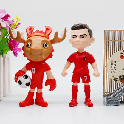 Set de 6 Figuras de PVC Mundial 2026 Messi Ronaldo Mbappé