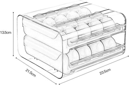 ACRYLIC EGG ORGANIZER WITH CAPACITY FOR 32 UNITS