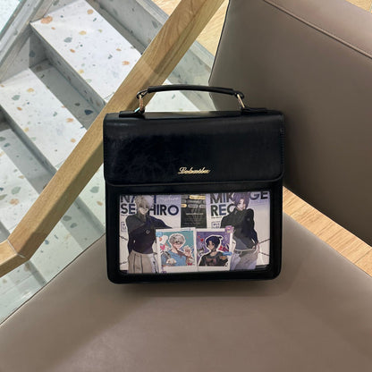 Mochila Cartera Ita Bag 2 en 1 Personalizable de Cuero PU con Panel Transparente