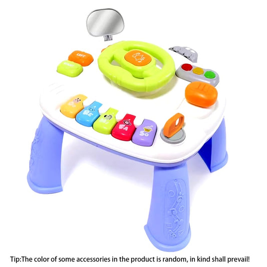 Mesa didáctica infantil interactivo volante automóvil con luz y sonido