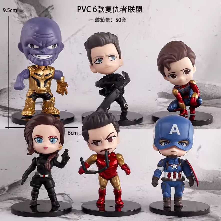 Set de 6 Figuras de Acción Avengers PVC 8 cm