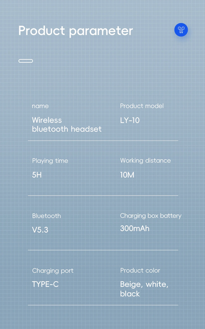 Audífonos Bluetooth True Wireless Stereo LY-10