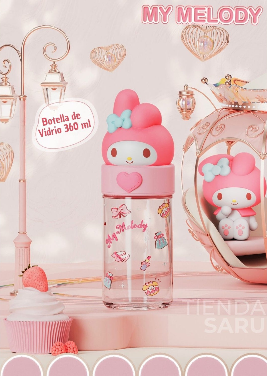 Botella de Vidrio Sanrio 360 ml - My Melody