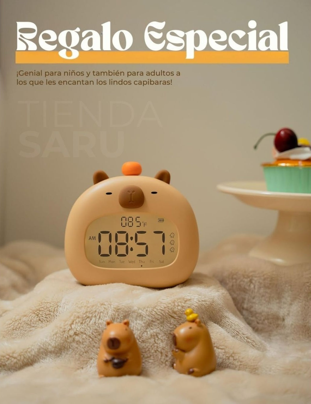 Reloj Despertador Capibara para Niños