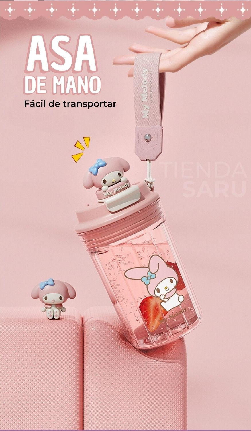 Vaso de Plástico Sanrio My Melody – 520 ml 