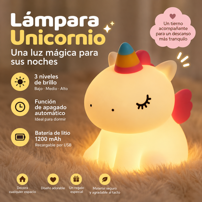 Lámpara de Silicona Unicornio