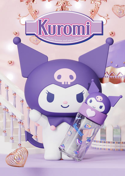 botella de vidrio sanrio kuromi 360 ml 