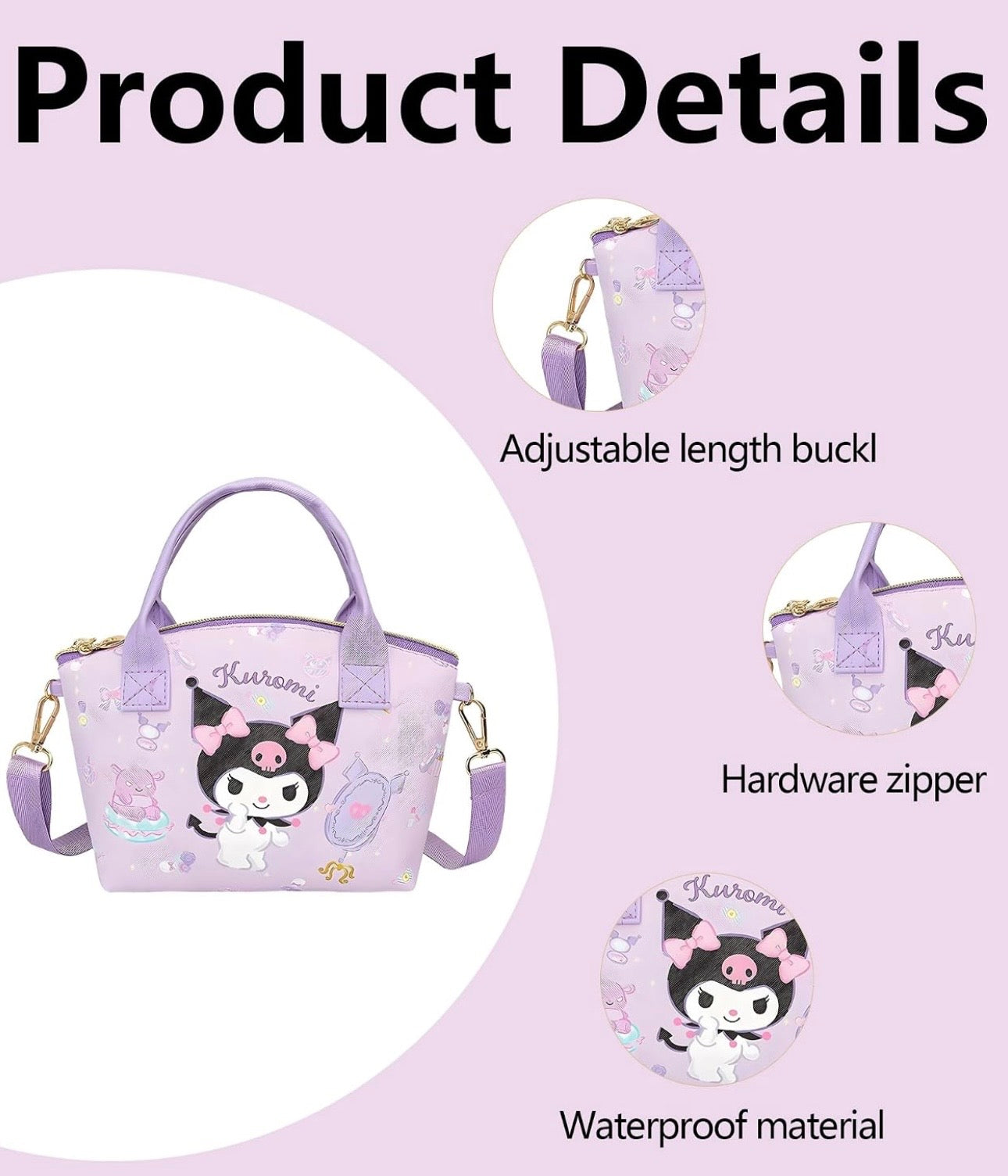 Cartera de Cuero PU Kuromi