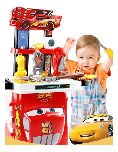Taller Mecánico 3 en 1 Rayo McQueen Cars Disney