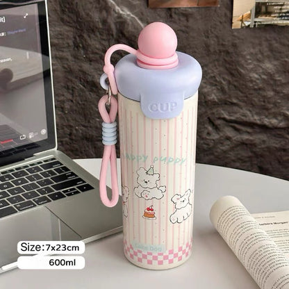 Termo de Acero Inoxidable Kawaii 600 ml