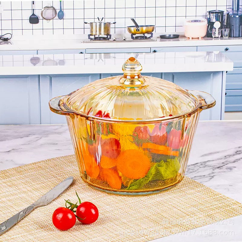 Cacerola de Vidrio de Borosilicsto Ámbar 800 ml
