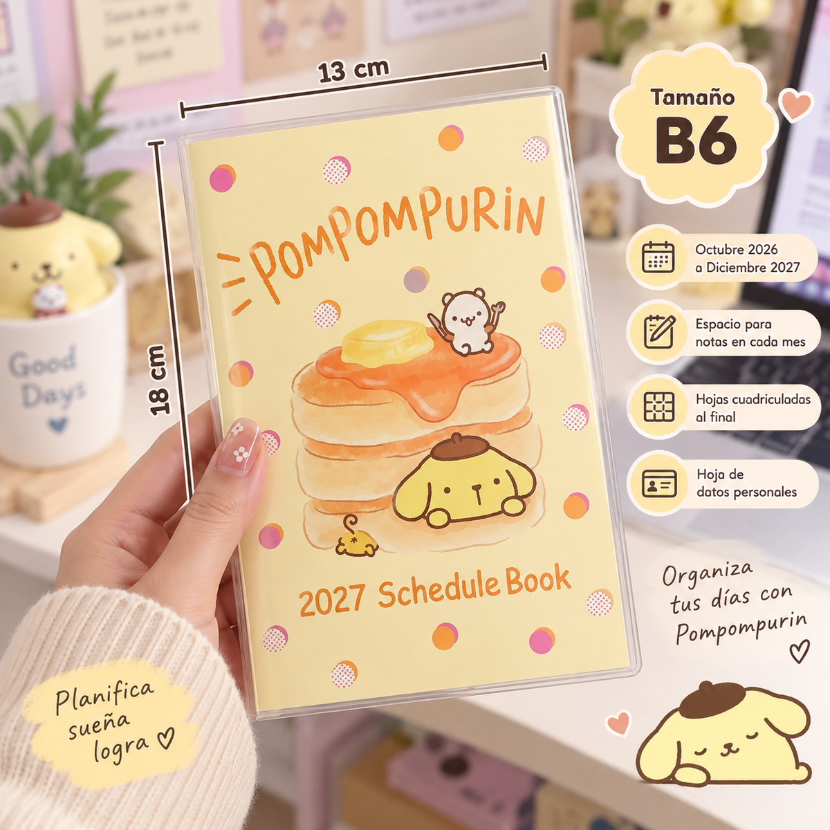 Planner Sanrio Pompompurin B6 - 2027
