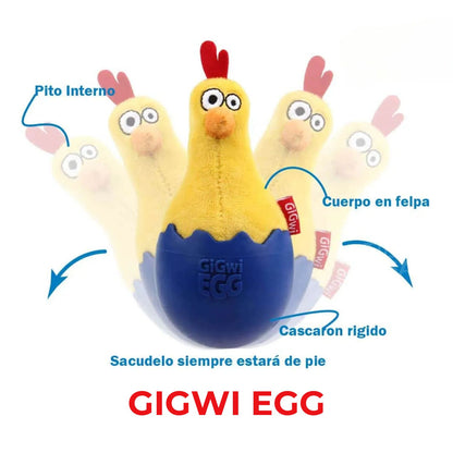 Juguete para Mascotas Gigwi Egg Porfiado con Sonido