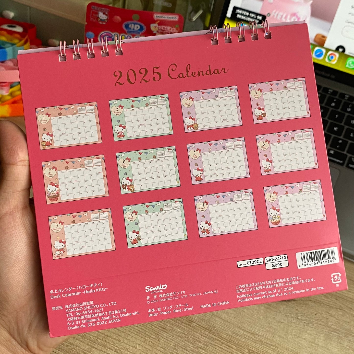 Calendario de Mesa Hello Kitty – Sanrio Japón