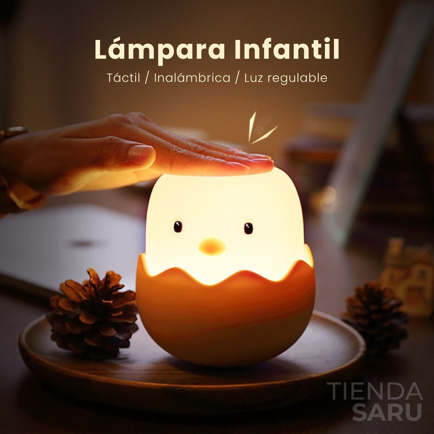 Lámpara Infantil Pollito Luz Nocturna – Inalámbrica