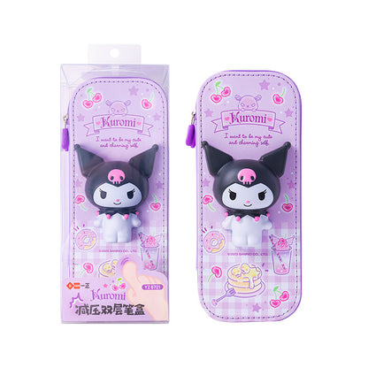 Cartuchera Sanrio con Squishy – Kuromi