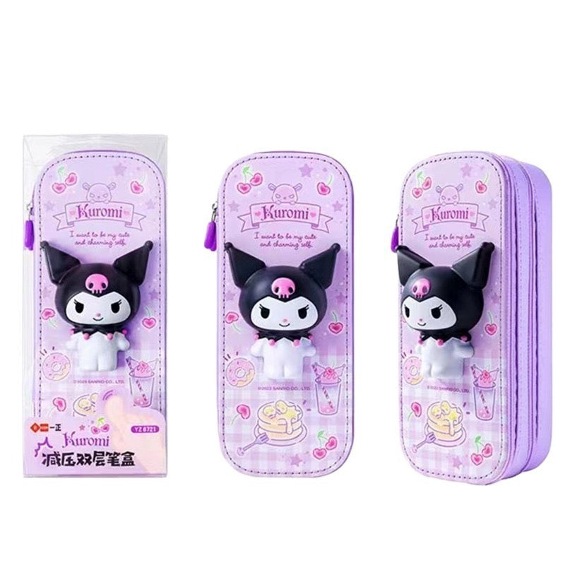 Cartuchera Sanrio con Squishy – Kuromi