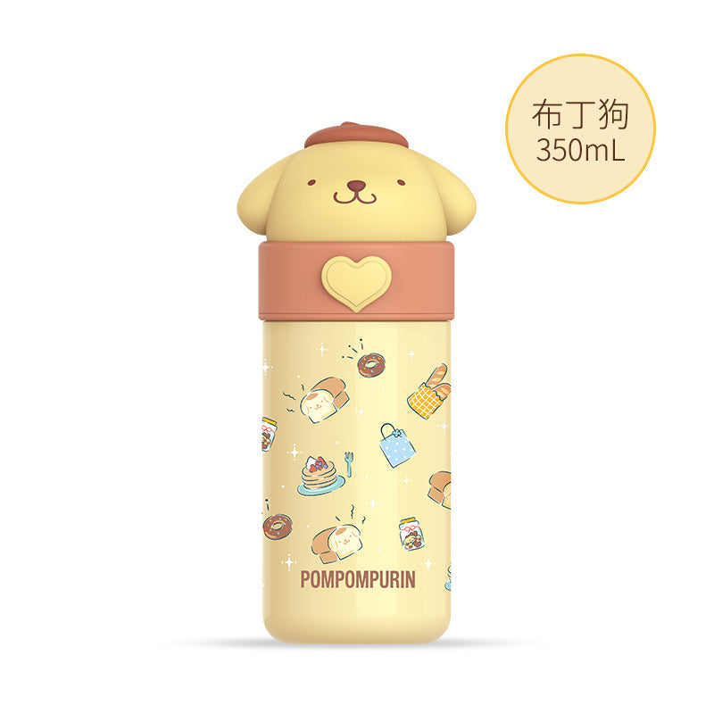 Termo de Acero Inoxidable Sanrio 3D Pompompurin – 350 ml