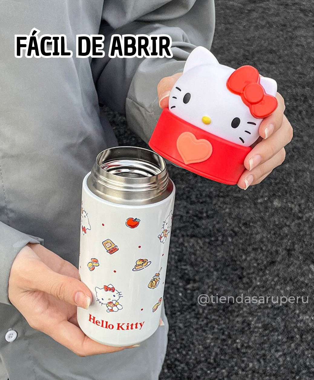 Sanrio 3D Hello Kitty Stainless Steel Thermos 350 ml