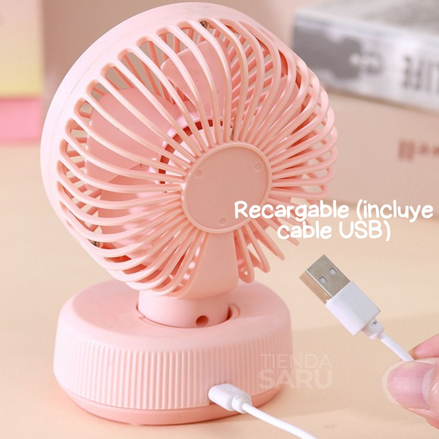 Mini Ventilador de Escritorio Inalámbrico