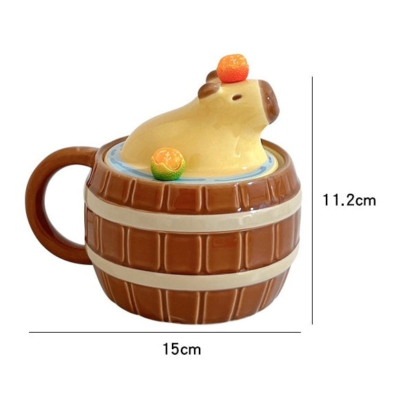 Taza Mug Capibara Barril – 450 ml 