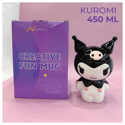 Taza Mug de Cerámica Kuromi 3D – 450 ml