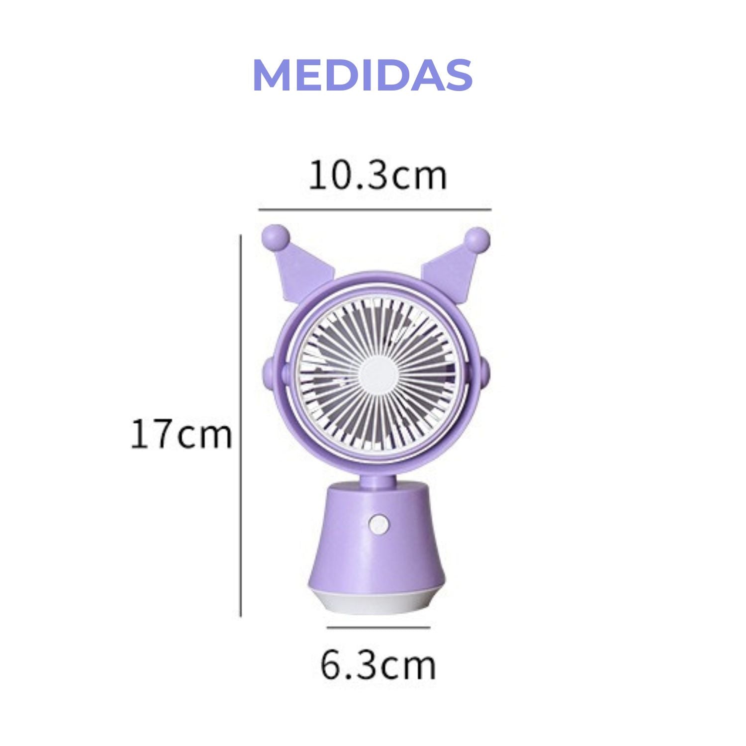 Mini Ventilador Portátil de Escritorio Kuromi