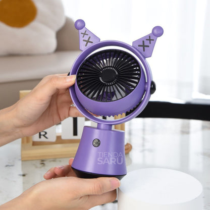 Mini Ventilador Portátil de Escritorio Kuromi