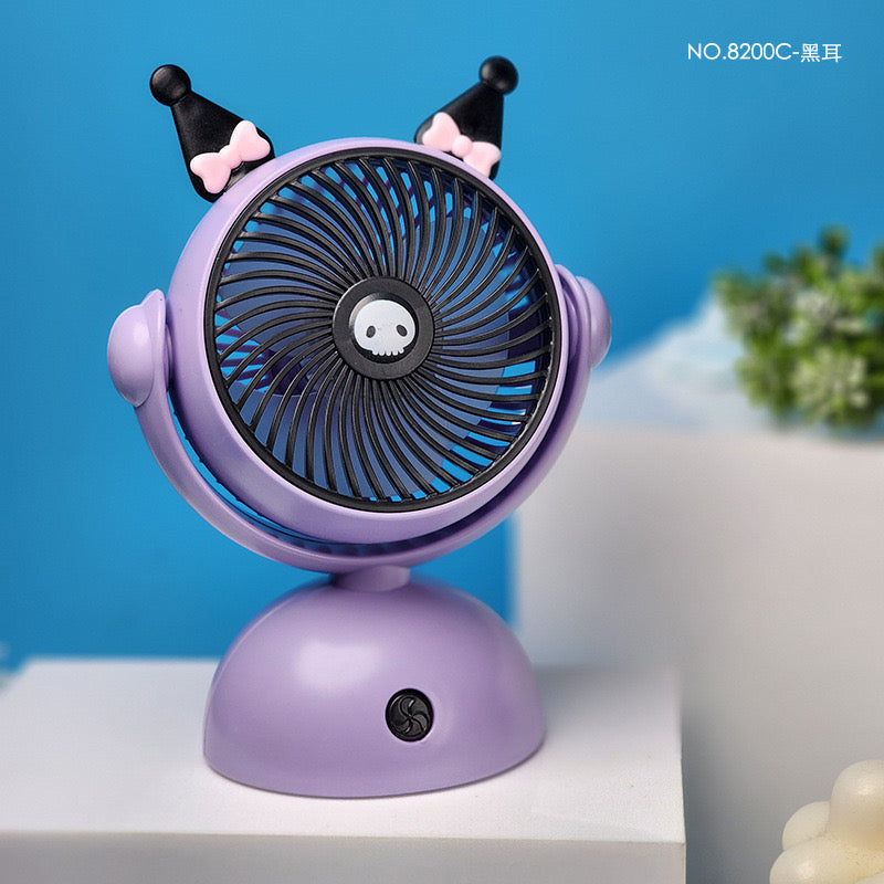 Mini Ventilador Portátil Giratorio Kuromi