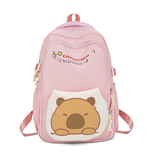 Mochila Capibara Tamaño Oficio - Rosado