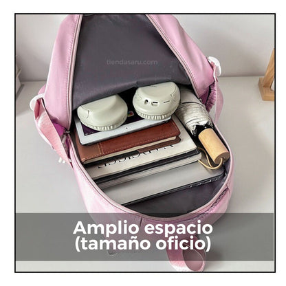 Mochila Capibara Tamaño Oficio - Rosado