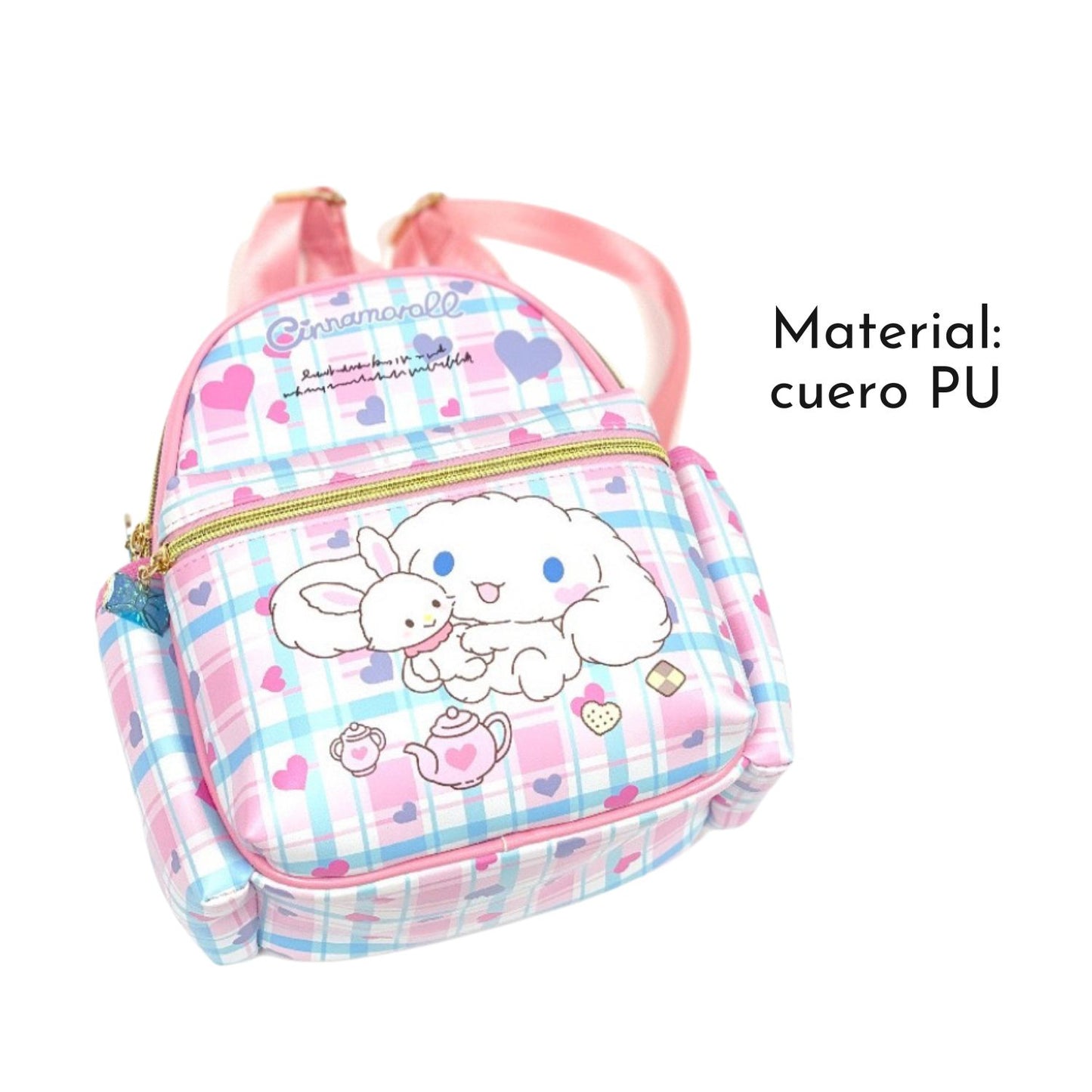 Mini Mochila Cinnamoroll Kawaii A5 de Cuero PU