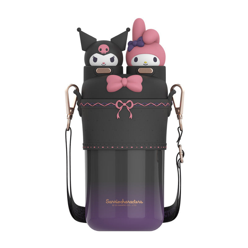 Termo Sanrio 3D Kuromi y My Melody Doble Boquilla – 550 ml