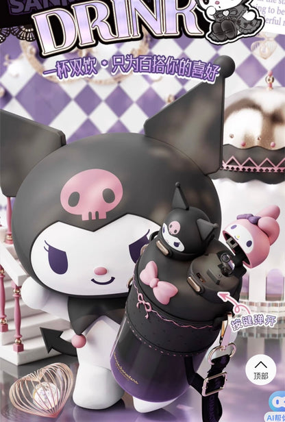 Termo Sanrio 3D Kuromi y My Melody Doble Boquilla – 550 ml