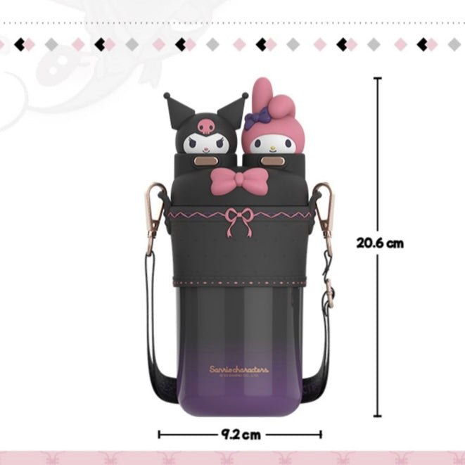 Termo Sanrio 3D Kuromi y My Melody Doble Boquilla – 550 ml