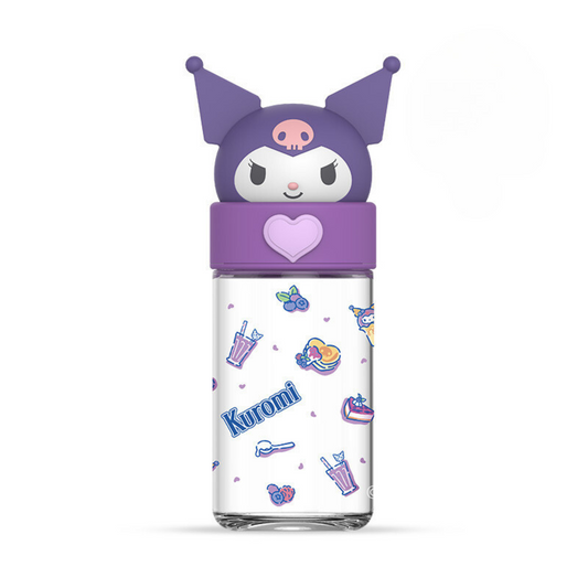 botella de vidrio sanrio 360 ml kuromi