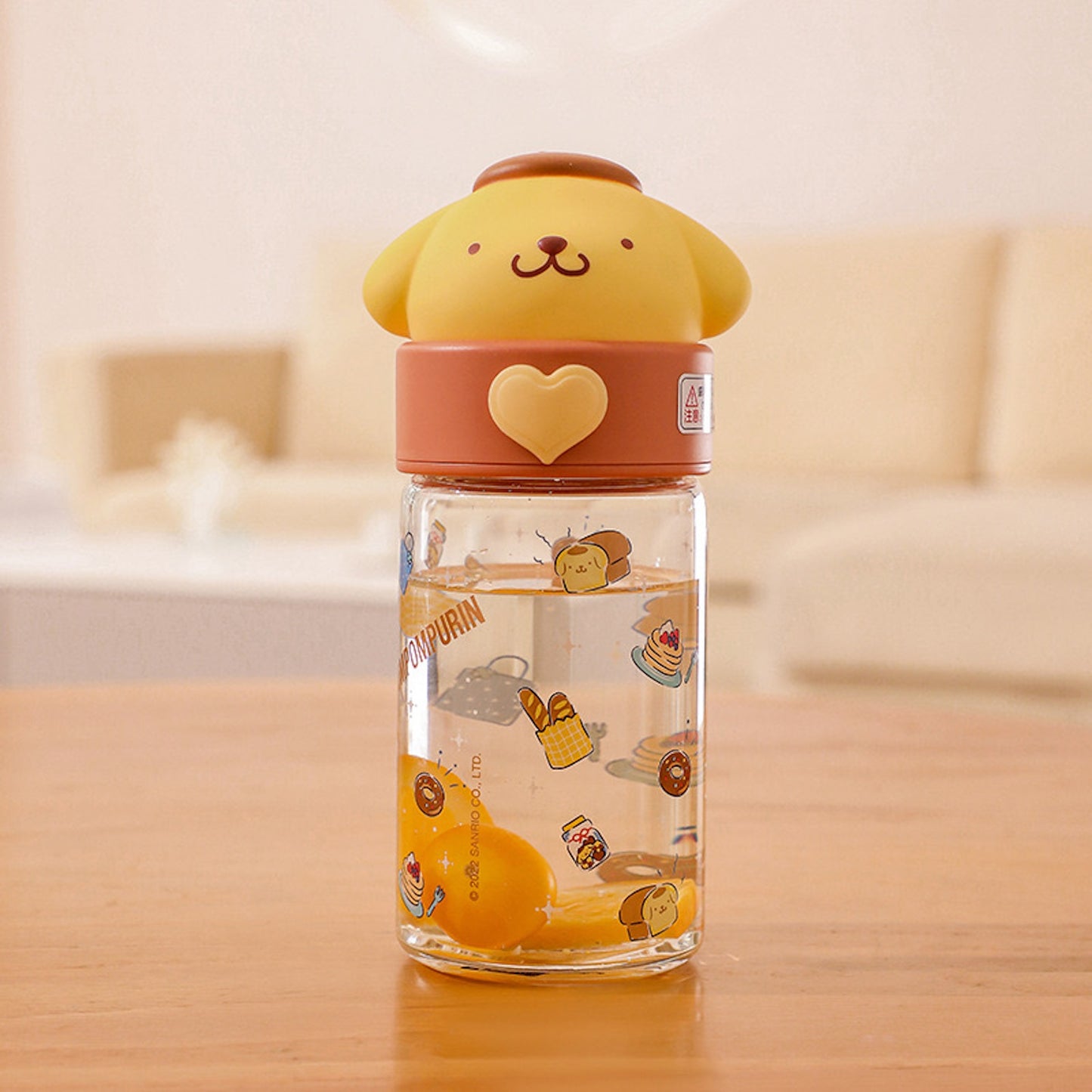 Botella de Vidrio Sanrio 3D Pompompurin – 360 ml