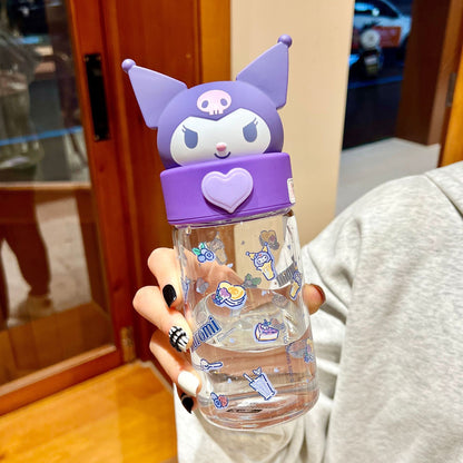 botella de vidrio sanrio kuromi 360 ml 