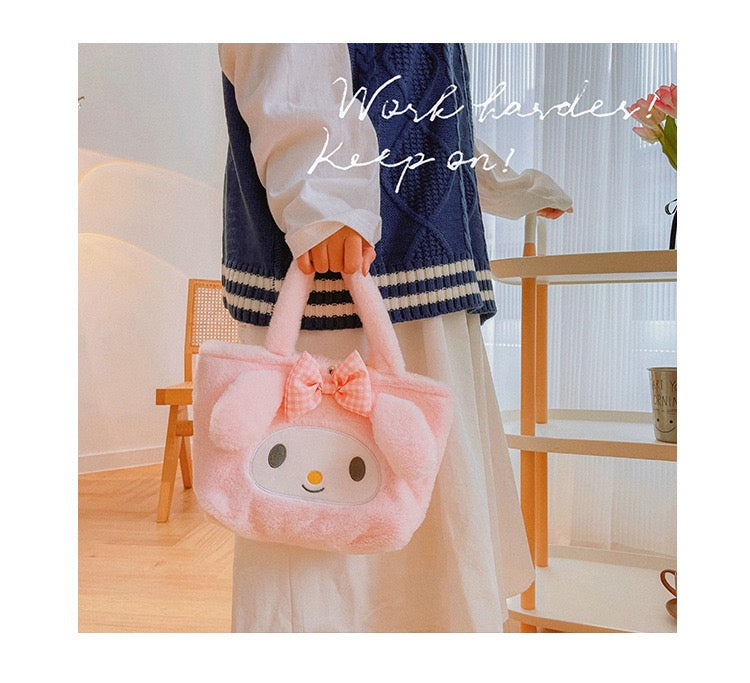 BOLSO DE FELPA PARA NIÑAS MY MELODY - ROSADO